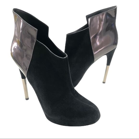Sigerson Morrison Baladi Booties Heels Black Metallic - Picture 2 of 11